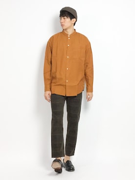 「Steven Alan（スティーブンアラン）のアイテム（帽子）」を使った、Ryoさん（メンズ・173cm）の秋コーディネート