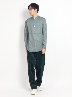 「MONKEY TIME（モンキータイム）のアイテム（パンツ）」を使った、Ryoさん（メンズ・173cm）の秋コーディネート