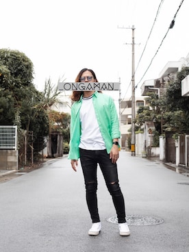 「Rodeo Crowns（ロデオクラウンズ）のアイテム（パンツ）」を使った、ONGAMANさん（メンズ・175cm）の夏コーディネート