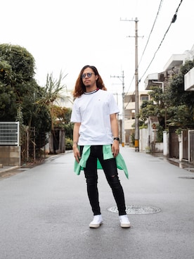 「Rodeo Crowns（ロデオクラウンズ）のアイテム（パンツ）」を使った、ONGAMANさん（メンズ・175cm）の夏コーディネート
