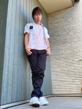 「semantic design（セマンティックデザイン）のアイテム（デニムパンツ）」を使った、SHINSUKEさん（メンズ・179cm）の秋コーディネート