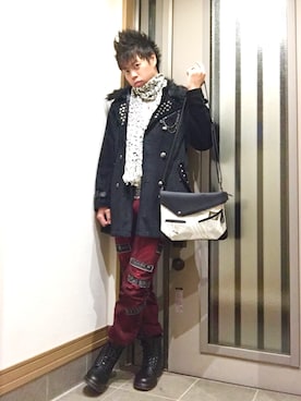「semantic design（セマンティックデザイン）のアイテム（バッグ）」を使った、SHINSUKEさん（メンズ・179cm）の冬コーディネート