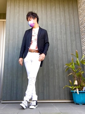 「AEON STYLE（イオンスタイル）のアイテム（ジャケット/アウター）」を使った、SHINSUKEさん（メンズ・179cm）の春コーディネート