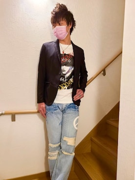 「AEON STYLE（イオンスタイル）のアイテム（ジャケット/アウター）」を使った、SHINSUKEさん（メンズ・179cm）の春コーディネート