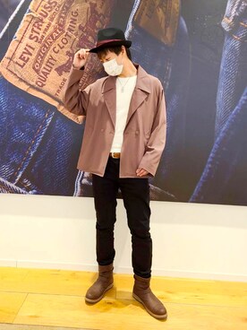「semantic design（セマンティックデザイン）のアイテム（パンツ）」を使った、SHINSUKEさん（メンズ・179cm）の春コーディネート