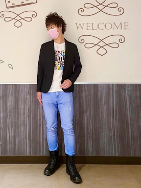 「AEON STYLE（イオンスタイル）のアイテム（ジャケット/アウター）」を使った、SHINSUKEさん（メンズ・179cm）の夏コーディネート