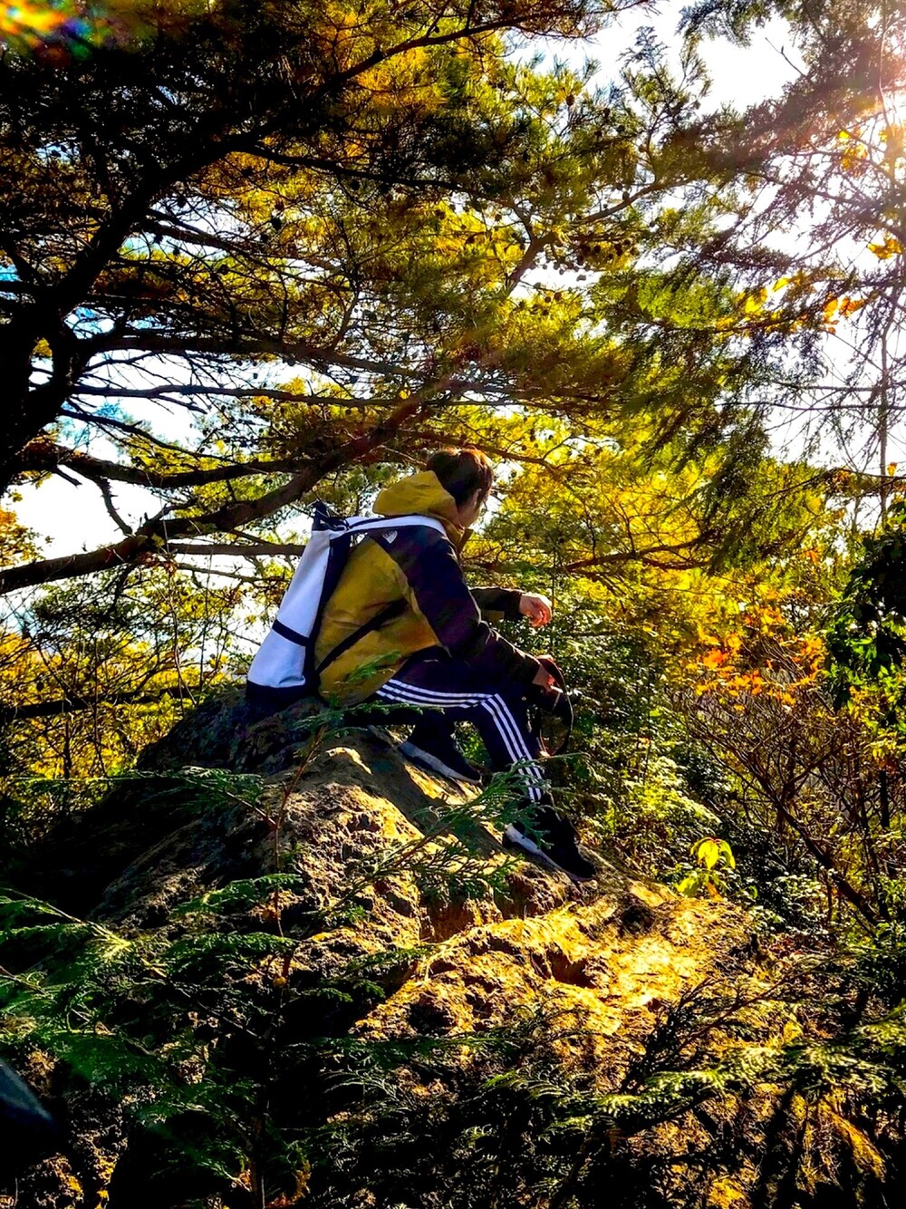 「秋冬コーデ、THE NORTH FACE、adidas originals、秋コーデ、一眼レフ、Canon、canoneoskissx8i」｜「THE NORTH FACEのTHE NORTH FACE/ザ・ノース・フェイス　Mountain Light Jacket/マウンテンライトジャケット（マウンテンパーカー、ベージュ系）」を使った、ζζζζさん（メンズ・170cm）の秋コーディネートの1枚目の写真