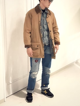 「リーバイス」｜Leeさん（メンズ・174cm）の冬コーディネート