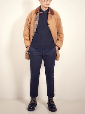 「IL BISONTE（イルビゾンテ）のアイテム（財布/小物）」を使った、Leeさん（メンズ・174cm）の冬コーディネート