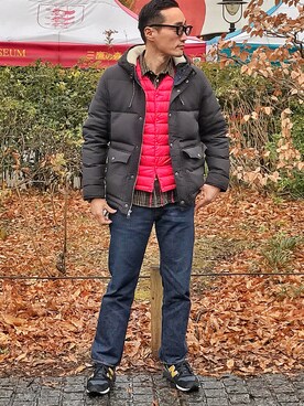 「Levi's（リーバイス）のアイテム（ダウンジャケット/コート）」を使った、Leeさん（メンズ・174cm）の冬コーディネート