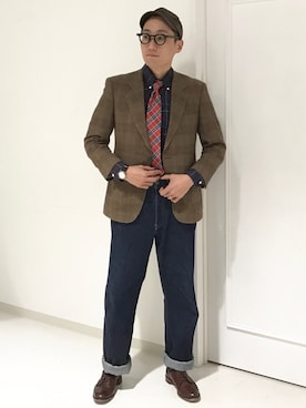 「DAKS（ダックス）のアイテム（ジャケット/アウター）」を使った、Leeさん（メンズ・174cm）の冬コーディネート