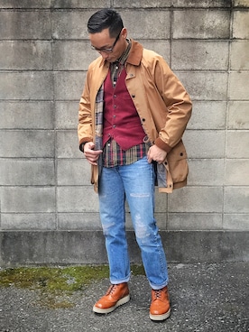 「CROWDED CLOSET（クラウデッドクローゼット）のアイテム」を使った、Leeさん（メンズ・174cm）の冬コーディネート