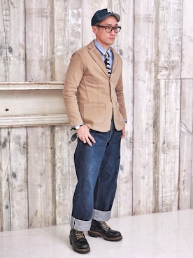 「キヤップ」｜Leeさん（メンズ・174cm）の冬コーディネート