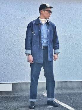 「ドラフトリーバイス」｜「アイテム（キャップ）」を使った、Leeさん（メンズ・174cm）の冬コーディネート