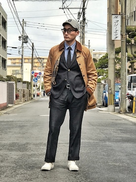 「Levi's」｜「アイテム（キャップ）」を使った、Leeさん（メンズ・174cm）の春コーディネート