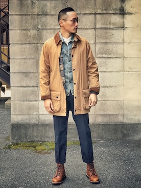 「IL BISONTE（イルビゾンテ）のアイテム（財布/小物）」を使った、Leeさん（メンズ・174cm）の春コーディネート
