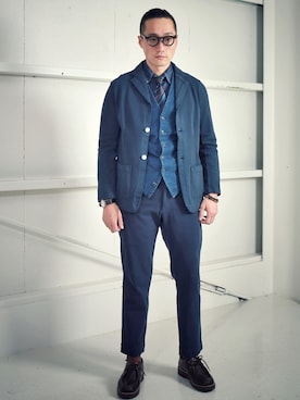 「audrey and john wad（オードリーアンドジョンワッド）のアイテム」を使った、Leeさん（メンズ・174cm）の春コーディネート