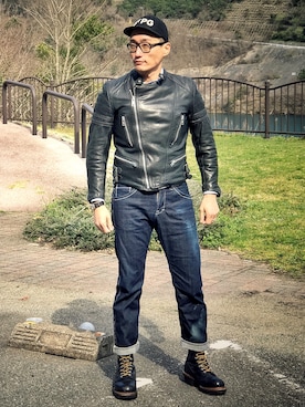 「リーバイス」｜「アイテム（その他）」を使った、Leeさん（メンズ・174cm）の春コーディネート