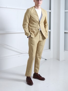 「audrey and john wad（オードリーアンドジョンワッド）のアイテム」を使った、Leeさん（メンズ・174cm）の春コーディネート