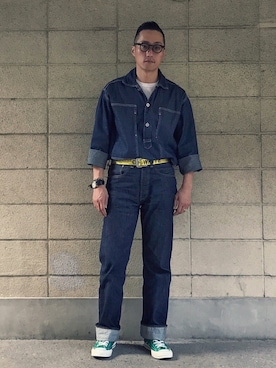 「Big John（ビッグジョン）のアイテム」を使った、Leeさん（メンズ・174cm）の夏コーディネート