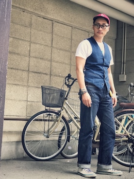 「TIMEX（タイメックス）のアイテム（腕時計）」を使った、Leeさん（メンズ・174cm）の夏コーディネート