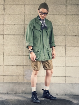 「TIMEX（タイメックス）のアイテム（腕時計）」を使った、Leeさん（メンズ・174cm）の夏コーディネート