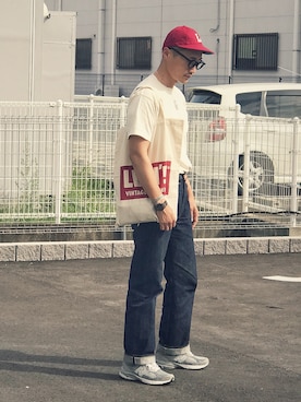 「FREAK'S STORE（フリークスストア）のアイテム（シューズ）」を使った、Leeさん（メンズ・174cm）の夏コーディネート
