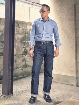 「TOM FORD（トム フォード）のアイテム」を使った、Leeさん（メンズ・174cm）の夏コーディネート