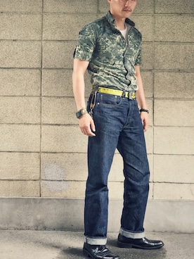 「リーバイス」｜Leeさん（メンズ・174cm）の夏コーディネート