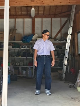 「FREAK'S STORE（フリークスストア）のアイテム（シューズ）」を使った、Leeさん（メンズ・174cm）の夏コーディネート