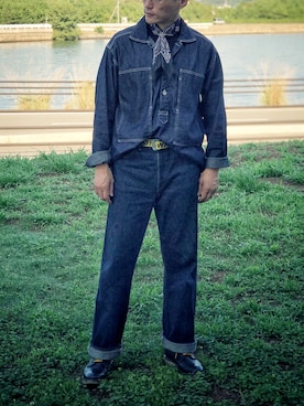 「URBAN RESEARCH（アーバンリサーチ）のアイテム（ブーツ）」を使った、Leeさん（メンズ・174cm）の夏コーディネート