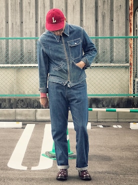 「Levi's」｜「アイテム（キャップ）」を使った、Leeさん（メンズ・174cm）の秋コーディネート