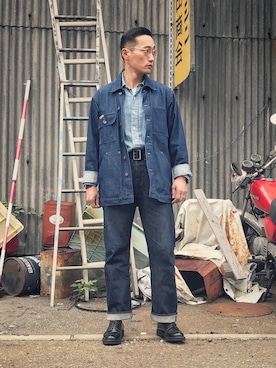 「Levi's」｜「アイテム（デニムジャケット）」を使った、Leeさん（メンズ・174cm）の秋コーディネート