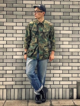 「Levi's」｜「アイテム（キャップ）」を使った、Leeさん（メンズ・174cm）の秋コーディネート