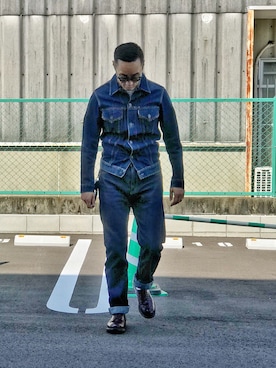 「Levi's」｜「アイテム（デニムジャケット）」を使った、Leeさん（メンズ・174cm）の秋コーディネート