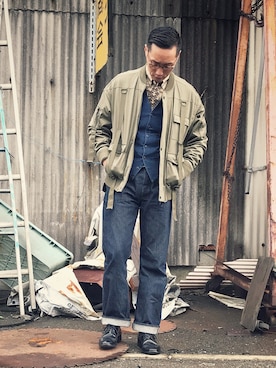 「CROWDED CLOSET（クラウデッドクローゼット）のアイテム」を使った、Leeさん（メンズ・174cm）の秋コーディネート