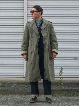 「URBAN RESEARCH（アーバンリサーチ）のアイテム（ブーツ）」を使った、Leeさん（メンズ・174cm）の冬コーディネート