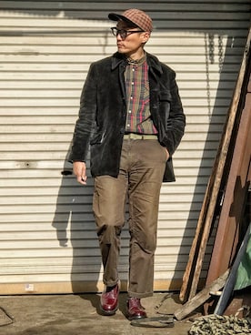 「LEVIS VINTAGE CLOTHING」｜Leeさん（メンズ・174cm）の冬コーディネート