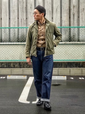 「LEVIS VINTAGE CLOTHING」｜Leeさん（メンズ・174cm）の冬コーディネート