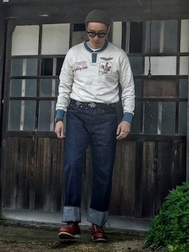 「リーバイス」｜Leeさん（メンズ・174cm）の春コーディネート