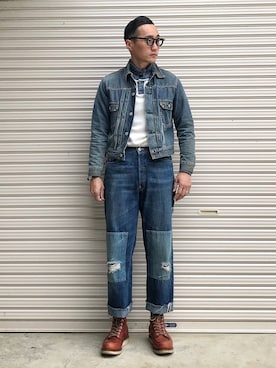 「Levi's」｜「アイテム（スウェット）」を使った、Leeさん（メンズ・174cm）の春コーディネート
