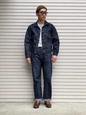 「Levi's」｜「アイテム（デニムジャケット）」を使った、Leeさん（メンズ・174cm）の春コーディネート