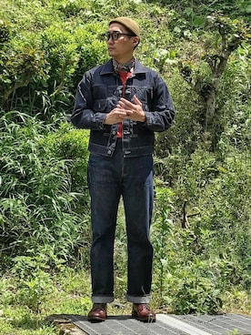 「Levi's」｜「アイテム（デニムジャケット）」を使った、Leeさん（メンズ・174cm）の春コーディネート