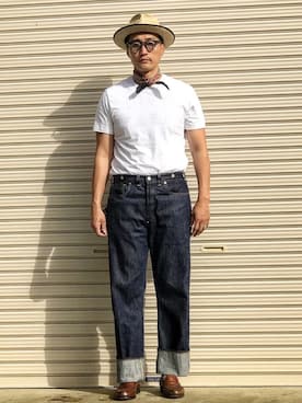 「THE H.W. DOG & CO. （ザエイチダブリュドックアンドコー）のアイテム」を使った、Leeさん（メンズ・174cm）の夏コーディネート