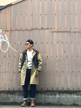 「Levi's」｜「アイテム（スウェット）」を使った、Leeさん（メンズ・174cm）の冬コーディネート