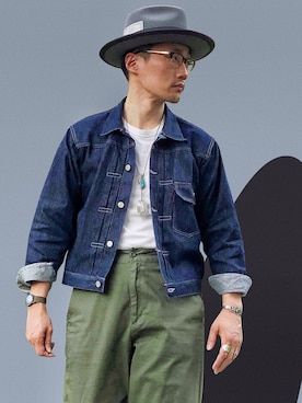 「THE H.W. DOG & CO. （ザエイチダブリュドックアンドコー）のアイテム」を使った、Leeさん（メンズ・174cm）の春コーディネート