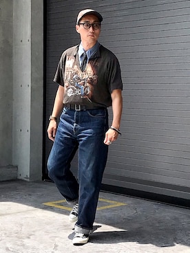 「リーバイス」｜Leeさん（メンズ・175cm）の夏コーディネート