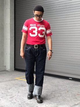「レッドウィング」｜Leeさん（メンズ・175cm）の夏コーディネート