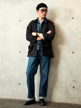 「WAIPER.inc（ワイパーインク）のアイテム（ミリタリージャケット）」を使った、Leeさん（メンズ・174cm）の秋コーディネート