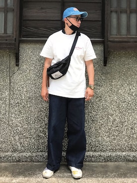 「BARNS（バーンズ）のアイテム」を使った、Leeさん（メンズ・174cm）の夏コーディネート